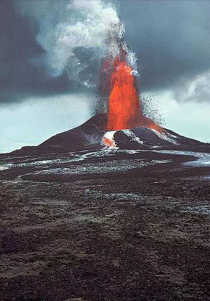 火山爆发瞬间
