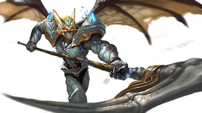 王者荣耀游戏角色-白起-白色死神_png.