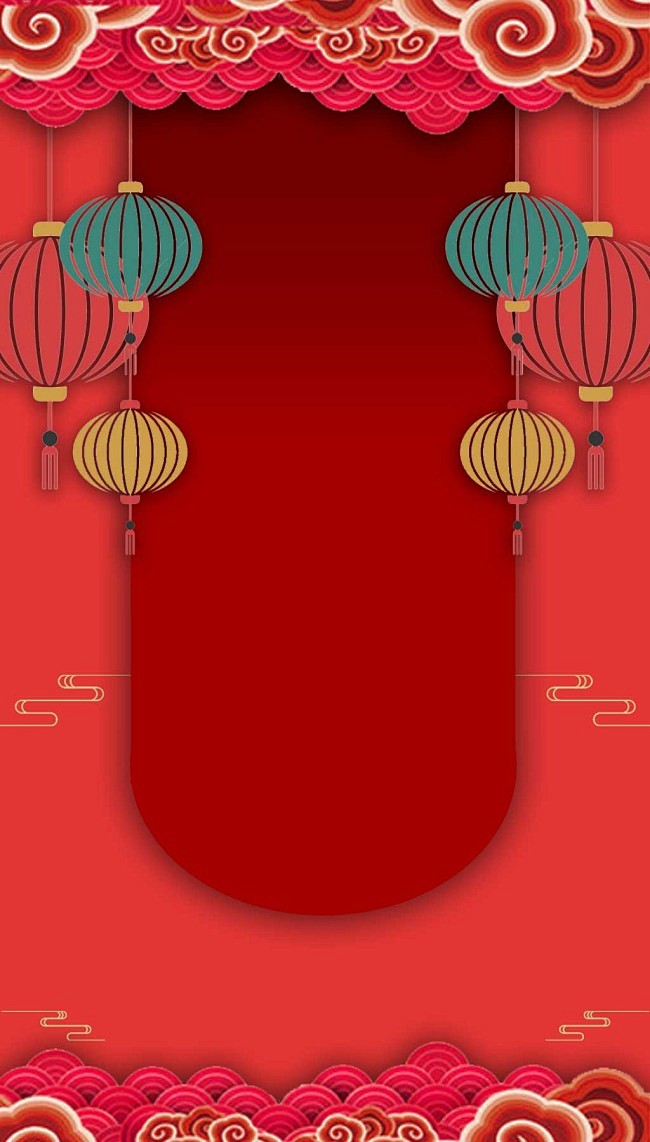 欢庆新年喜庆红色背景图