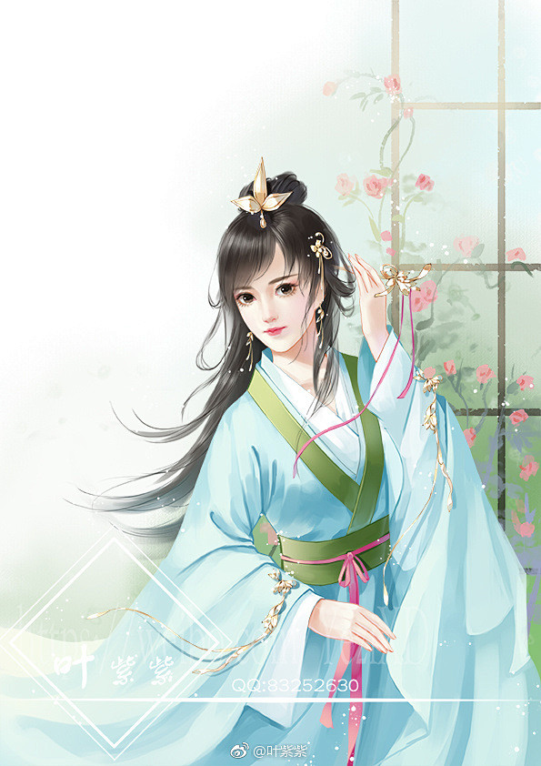 画师叶紫紫橙光作品现代立绘古风立绘言情插画古风插画橙光立绘橙光