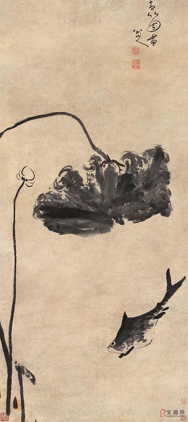 八大山人 朱耷 作品-宝藏图库