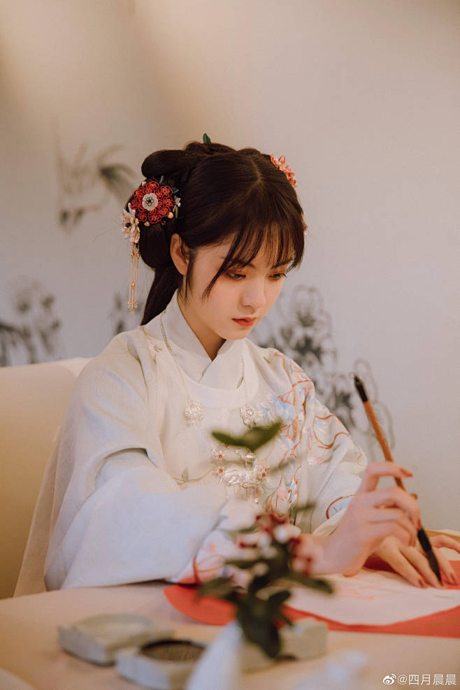 出境模特微博四月晨晨摄影微博姬小妖汉服明制汉服摄影摄影古风摄影