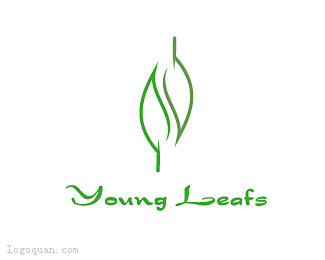 标志说明年轻的叶子logo标志设计