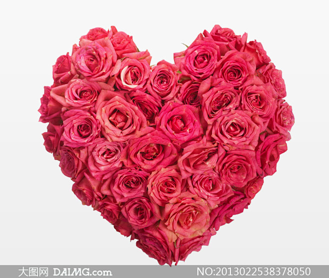 玫瑰花组成的心形图案摄影高清图片大图网设计素材下载