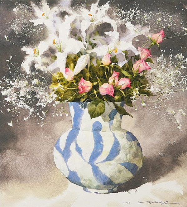 韩国namtaeksu水彩静物花卉
