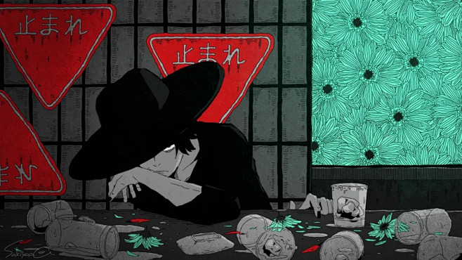 sakiyama神秘世界里的少年与崩坏感插画分享