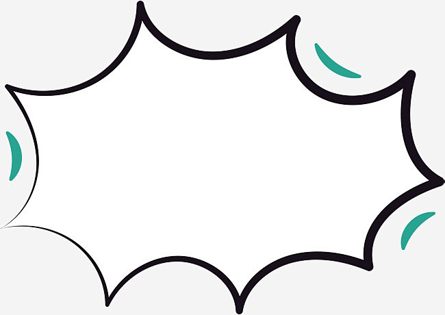 手绘白色爆炸贴