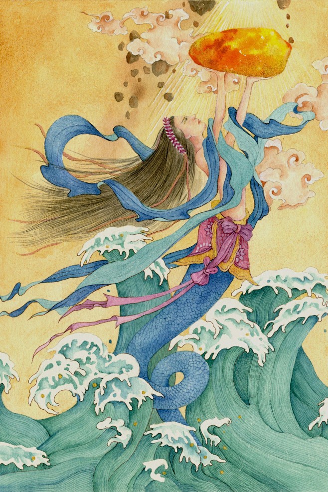 论衡谈天篇女娲补天共工与颛顼争为天子不胜怒而触不周之山使天柱折地