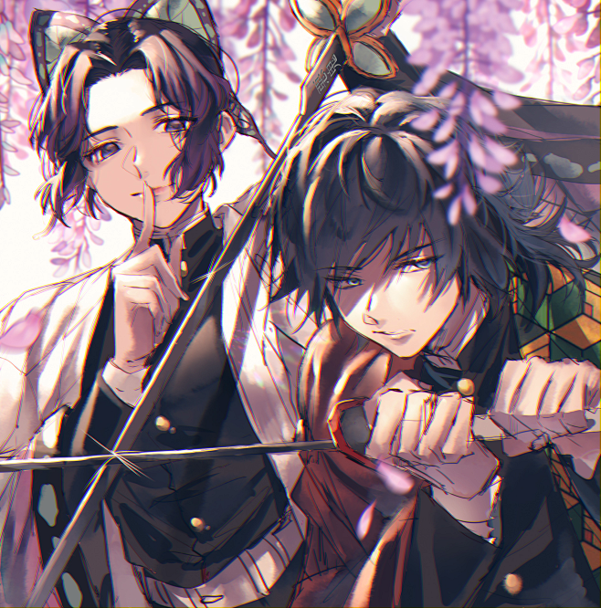 鬼灭之刃  义忍  富冈义勇  蝴蝶忍 .