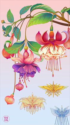 半拖采集到传统风插画
