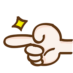 卡通可爱手势手指指向搞怪文字照片美化装饰 png免扣图片设计素材