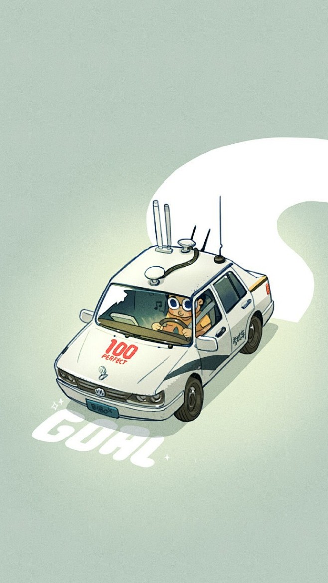 明天早上考科目二画了一张护身符桌面老司机们保佑我顺利通过吧