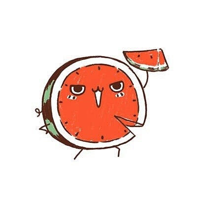 夏天不可缺少的就是西瓜啦卡通头像动漫头像情侣头像卡通情侣头像转自