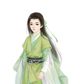 png古风手绘小孩免抠素材