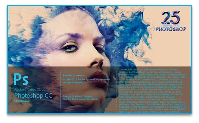 adobephotoshopcc2015启动画面的故事