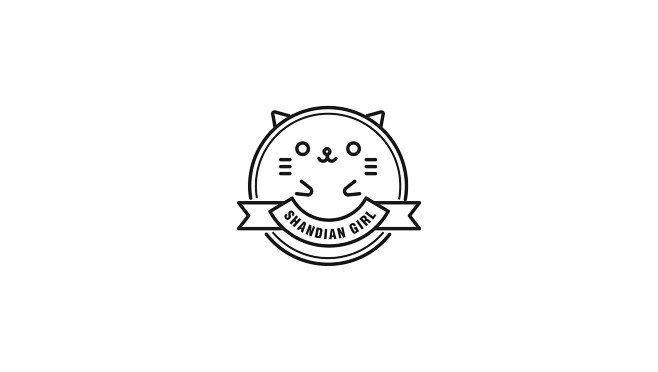 猫咪logo徽章logo