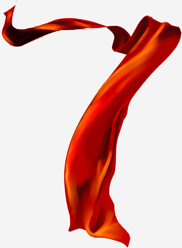 红色飘带商业地产海报