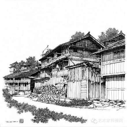 庞恩昌钢笔画作品欣赏