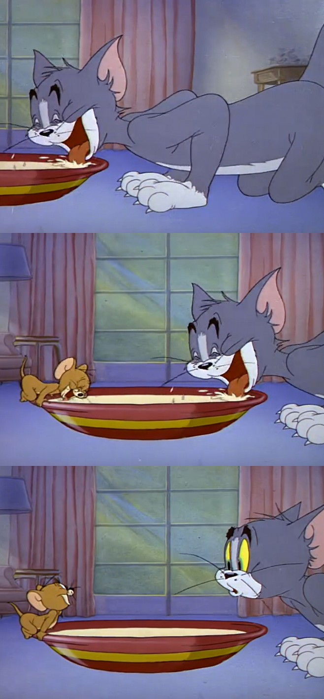 猫和老鼠三宫格动漫壁纸