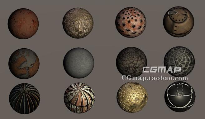 unity3d材质包材质球shader金属石头u3d地表贴图素材游戏资源包淘宝网