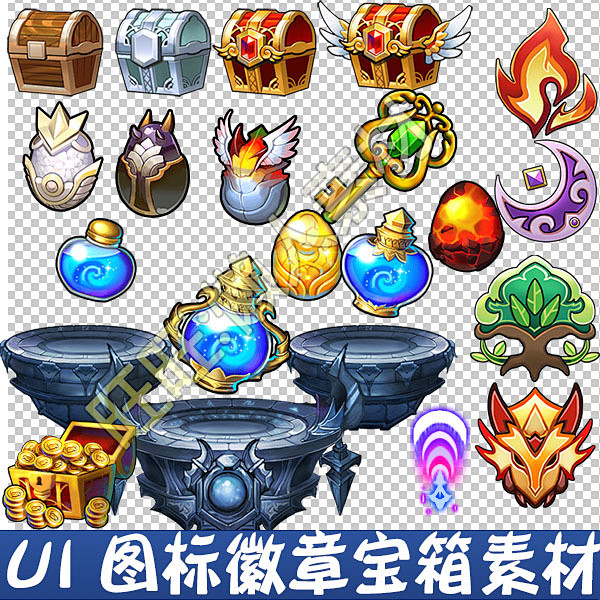 日韩 竖版射击 图标 UI 宝箱 徽章 金币 背景 音效