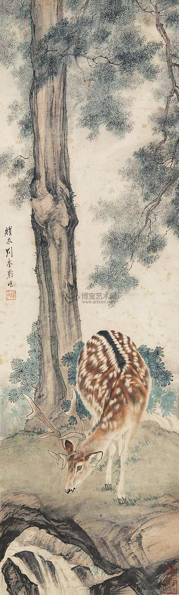 梅鹿图刘奎龄