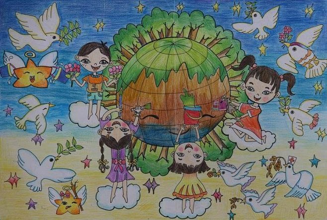 《爱护地球家园 中国儿童环保教育计划暨中国儿童环保绘画大赛获奖