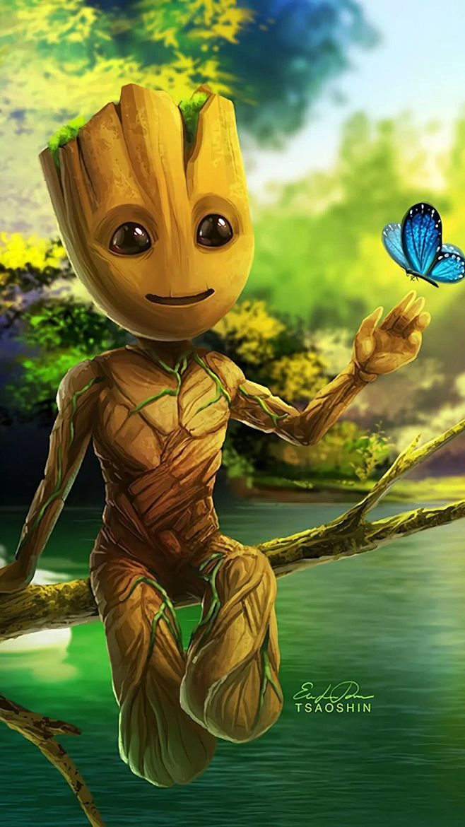 2-花瓣网|陪你做生活的设计师 | 银河护卫队 树人格鲁特 groot pf雕像