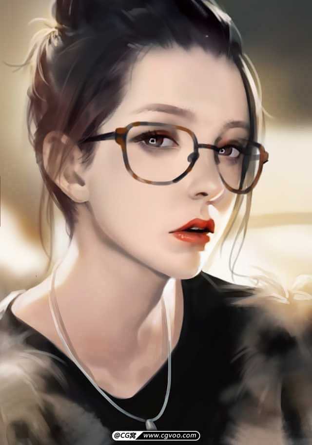 插画设计400张原画女头像cg窝