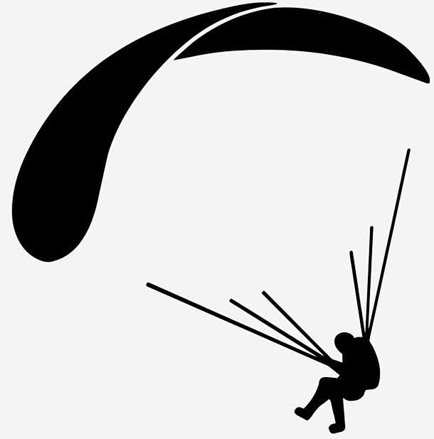 滑翔伞高清素材平面电商创意素材png素材