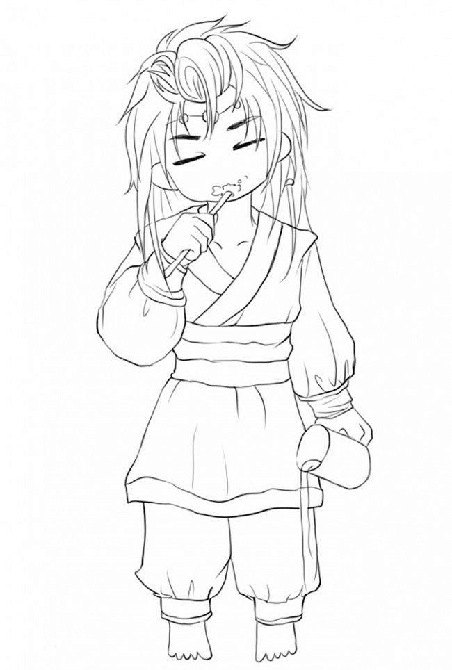 160张古风手绘线稿图片古风动漫插画线稿图片素材古风白描图wwwyouyix