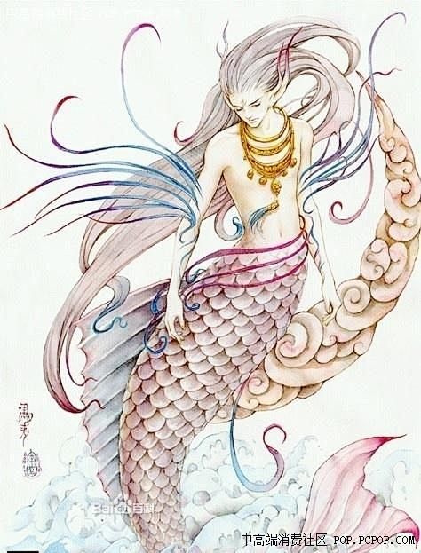 异兽 陵鱼海中有陵鱼 人面鱼身 有手有足 啼声如小儿 有的古书把它称作较人 有的说就是人鱼 山海经 提到人鱼 的有好几处 都说它活在山溪中 看描述可能是鲩 即娃娃鱼 不是神话中的人鱼