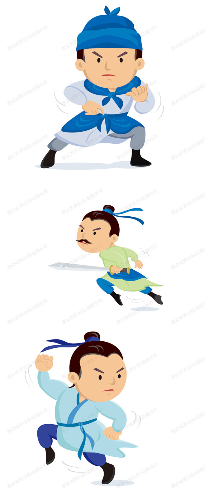 古代人物形象角色男女士兵守卫将军盾牌剑侠剑客军队ui设计h5动画