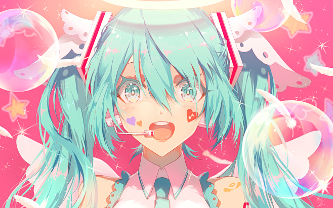 Vocaloid ワタシは 歌うのがスキ Saihate 的插画 Pixiv この作品 ワタシは 歌うのがスキ は Vocaloid 初音ミク 等のタグがつけられた Saihate さんのイラストです いつもよりは可愛いに振り切って描きました ヤスオさんのオリジナル曲