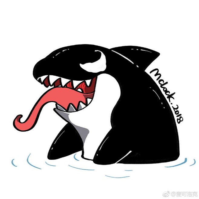 虎鲸卡通头像图片