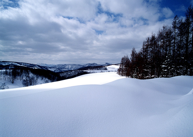 冰天雪地冬天雪景背景