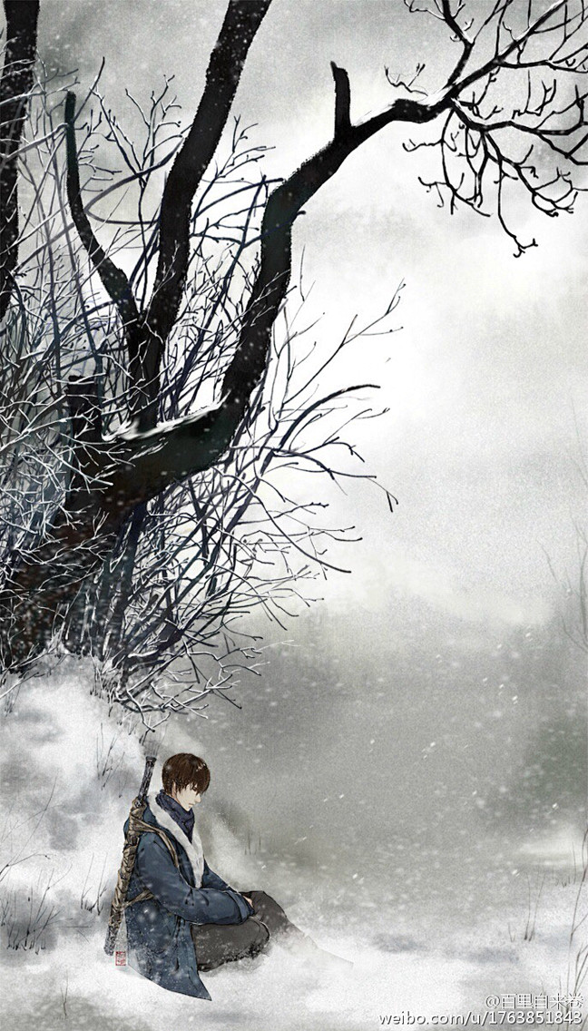 盗墓笔记壁纸背景图插画瓶邪治愈系