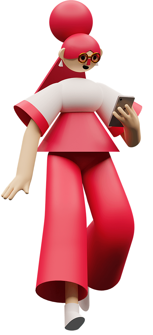 3d卡通女孩插画png免抠图