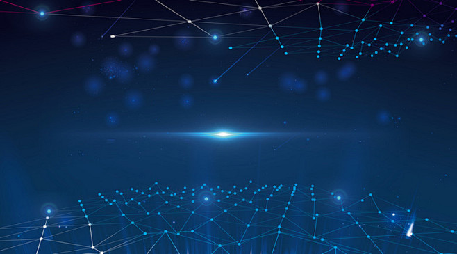 蓝色商业会议背景板