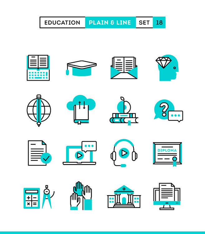 学习教育图标设计图片素材