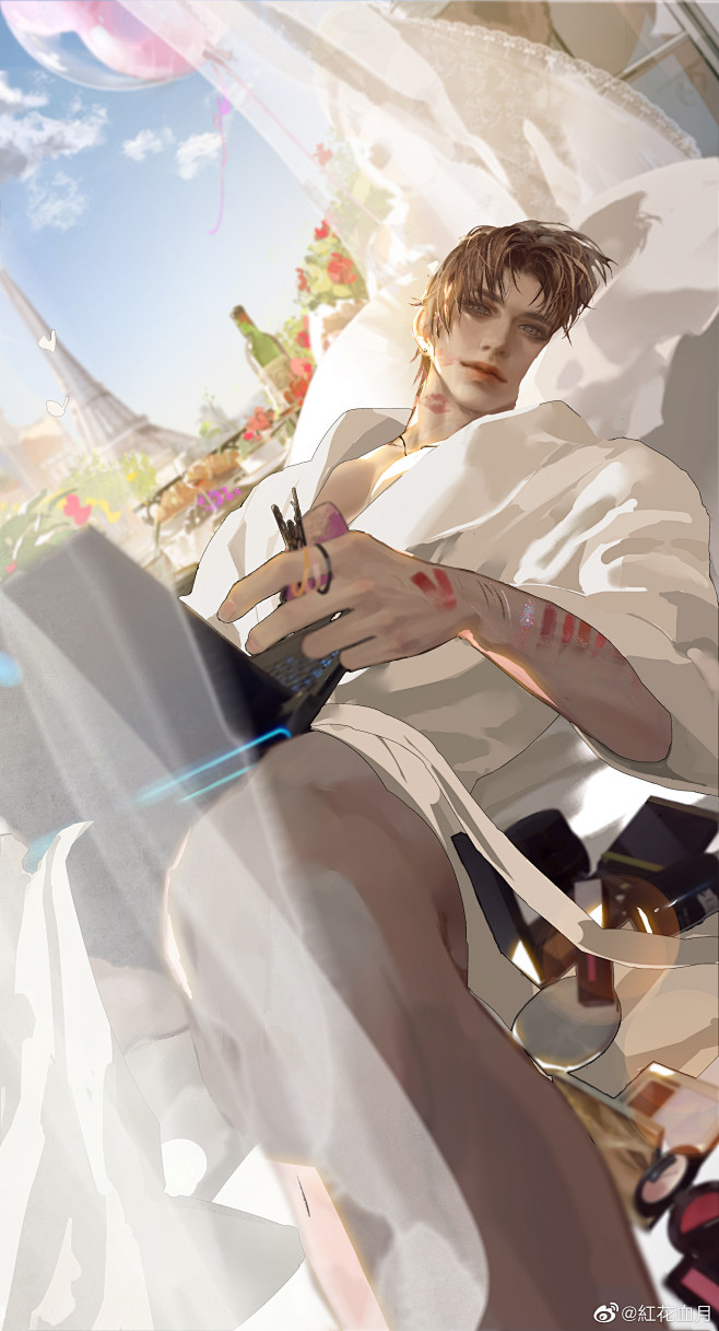 红花血月的照片洛羿