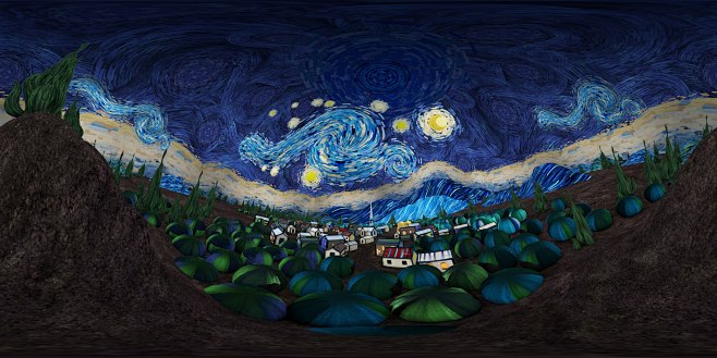 thestarrynightofvangogh梵高星月夜動畫短片vr腦洞梵高的繪畫世界