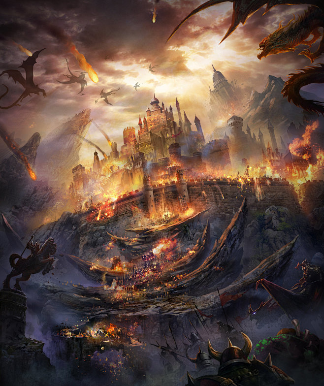 传奇游戏国战背景高清大图沙城49