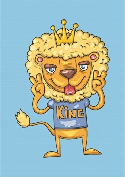 卡通图案卡通动物狮子