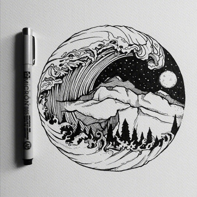 点线面拼成的一幅画