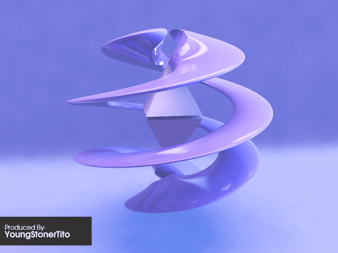 c4d动态gif风格场景模型建模设计参考图七米设计