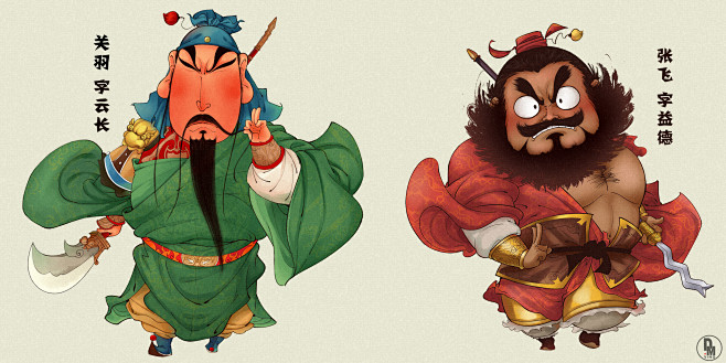 关羽张飞门神
