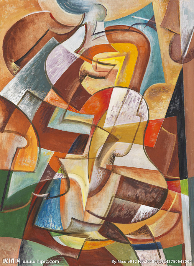 解构主义抽象无框画