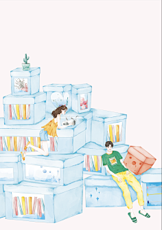 安棠采集到素锦插画