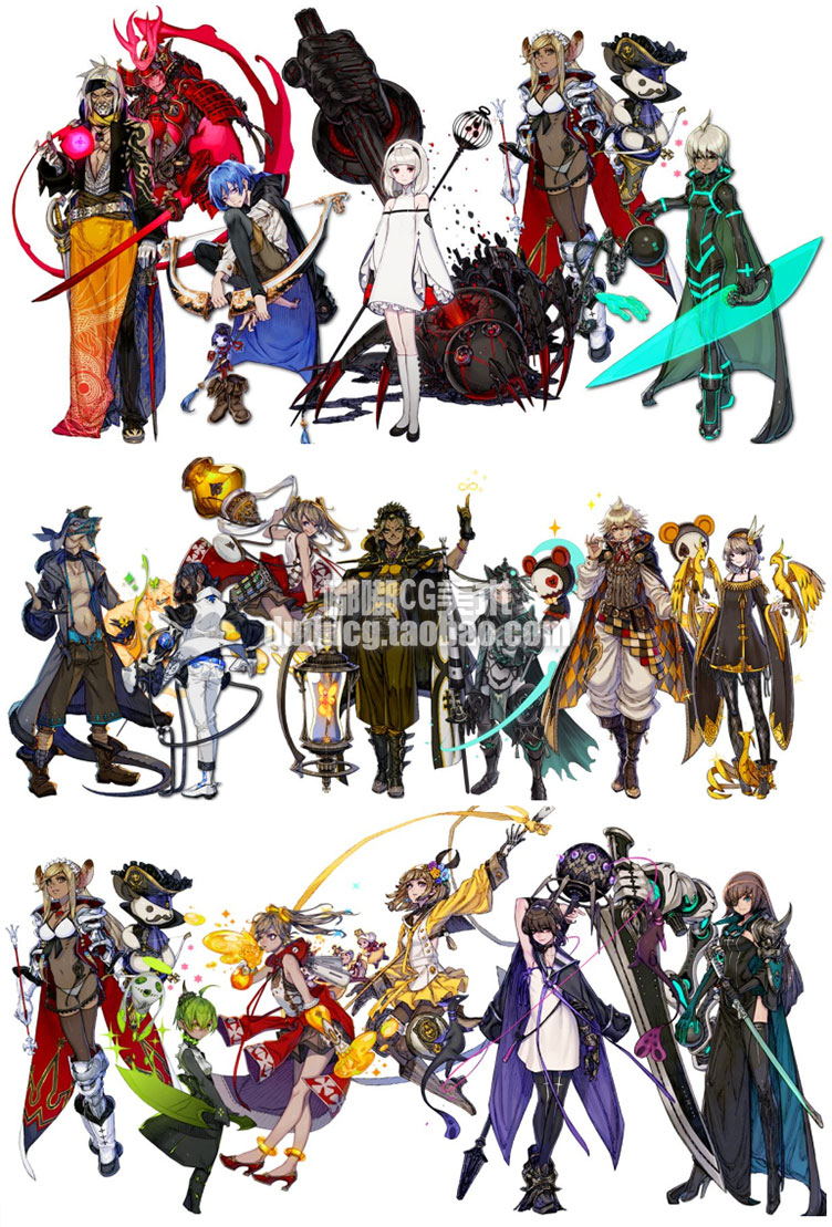 053 动漫素材terra Battle 2 角色设定藤坂公彦特拉cg游戏美术 淘宝网